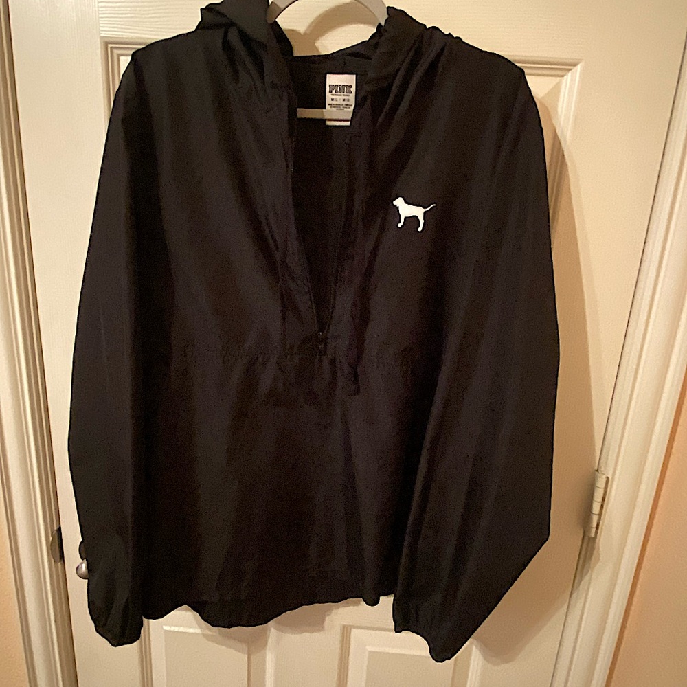 black quarter zip pullover from PINK